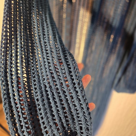 Free People Teal Open Weave Cardigan - Picture 5 of 7